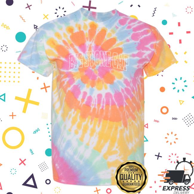 Official Hometown Apparel Clothing Merch Big Stone Gap Virginia Trendy Block Tie Dye Shirt Aerial Spiral