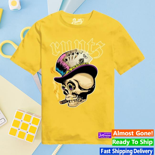 Trending Skull T-Shirt By Runtz - Yellow New Shirt