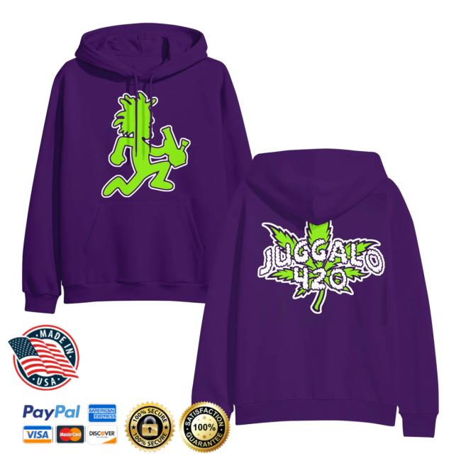 Official Icp Merch Clothing Store Insane Clown Posse Bong Man Purple Crew neck Sweatshirt