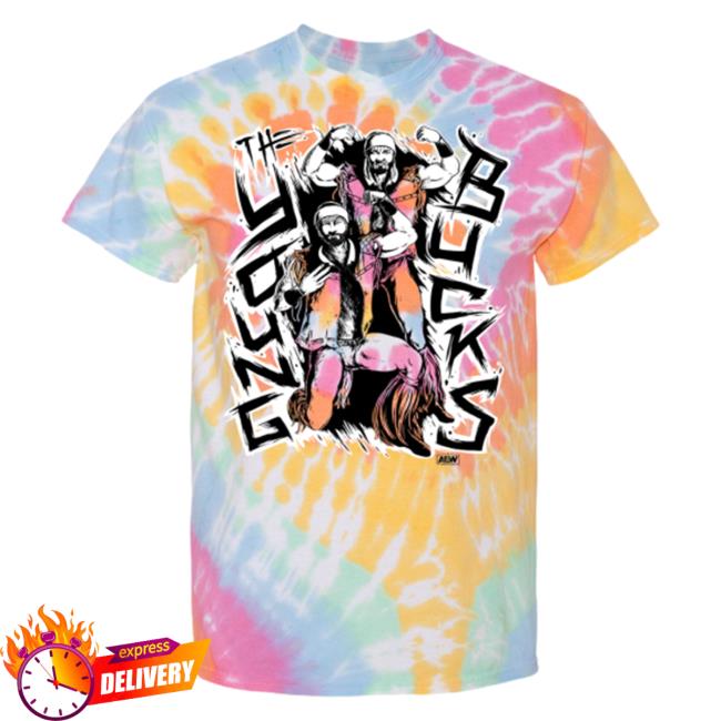 Official Shop Aew Apparel Clothing Merch Store All Elite Wrestling Young Bucks - Tie Dye Shirt New ShopAew