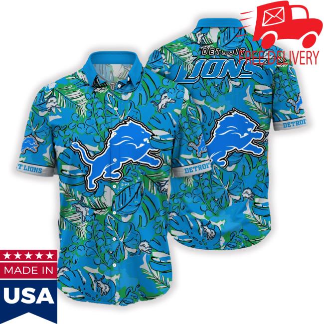 Detroit Lions Nfl Hawaiian Shirt Midsummer Aloha