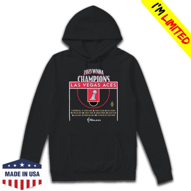 Trending Las Vegas Aces 2023 Wnba Finals Champions Player Roster Unisex Sweatshirt