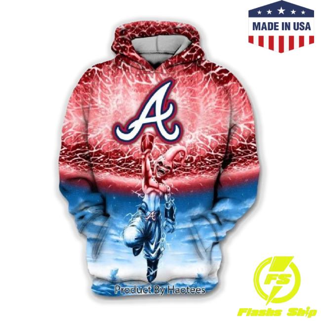 Original New Atlanta Braves Mlb Majin Boo Dragon Ball Z 3D Sweater